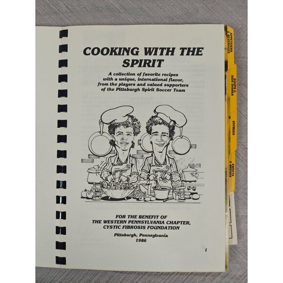 Cooking With The Spirit 1986 Cookbook Pittsburgh Spirit Soccer Local Ethnic - Picture 3 of 10